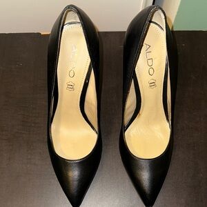 Aldo Elegant Black Leather Heels